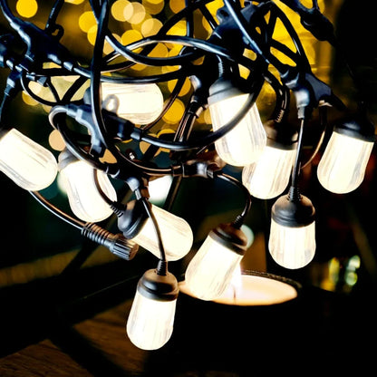 Ghirlanda luminoasa, solara, decorativa, interconectabila, Naimeed D6083, 5m, 10 Becuri LED, Lumina Alb Cald