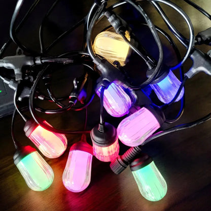 Ghirlanda luminoasa, solara, decorativa, interconectabila, Naimeed D6084, 5m, 10 Becuri LED, Lumina Multicolor