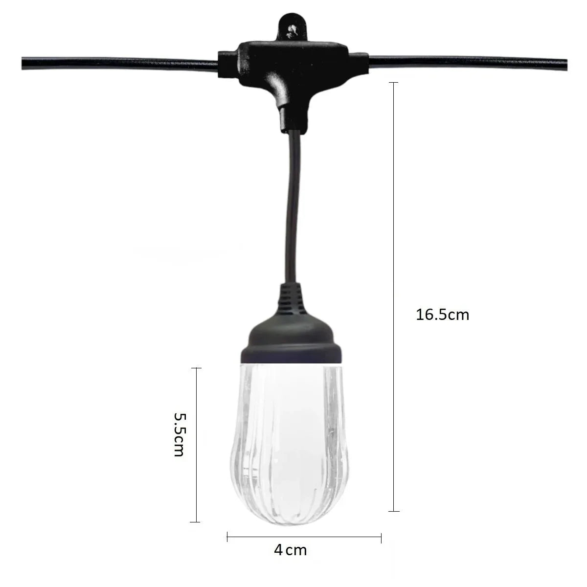 Ghirlanda luminoasa, decorativa, interconectabila, Naimeed D6085, 5m, 10 Becuri LED, Lumina Alb Cald