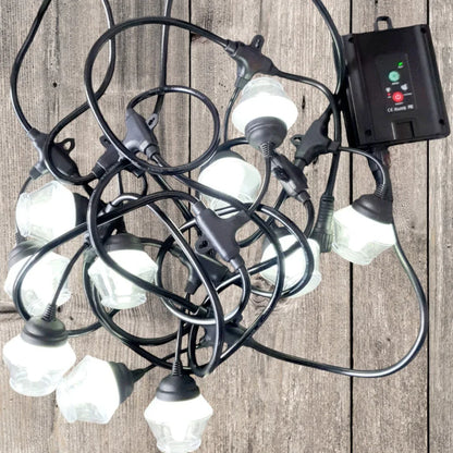 Ghirlanda luminoasa, solara, decorativa, interconectabila, Naimeed D6087, 5m, 10 Becuri LED, Lumina Alb Rece