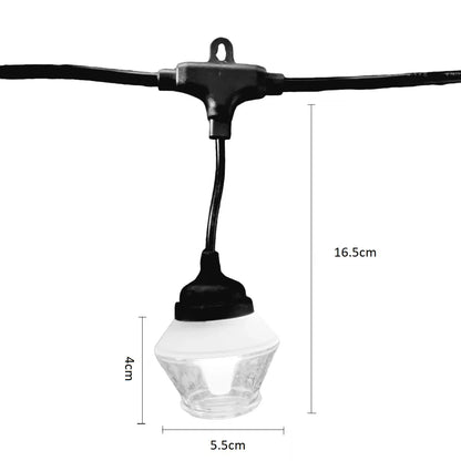 Ghirlanda luminoasa, solara, decorativa, interconectabila, Naimeed D6088, 5m, 10 Becuri LED, Lumina Multicolor