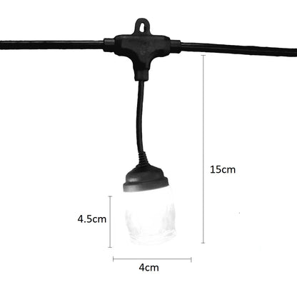 Ghirlanda luminoasa, decorativa, interconectabila, Naimeed D6093, 5m, 10 Becuri LED, Lumina Alb Cald