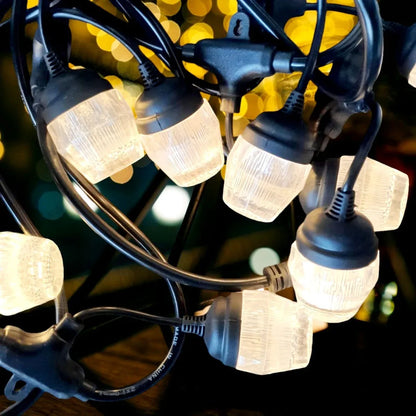 Ghirlanda luminoasa, solara, decorativa, interconectabila, Naimeed D6095, 5m, 10 Becuri LED, Lumina Alb Cald