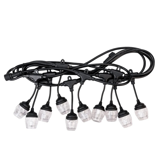 Ghirlanda luminoasa, solara, decorativa, interconectabila, Naimeed D6095, 5m, 10 Becuri LED, Lumina Alb Cald