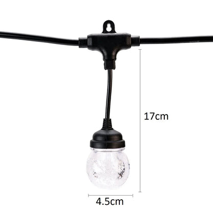 Ghirlanda luminoasa, solara, decorativa, interconectabila, Naimeed D6099, 5m, 10 Becuri LED, Lumina Alb Cald