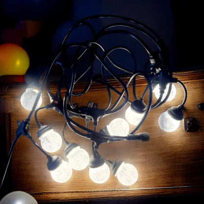 Ghirlanda luminoasa, decorativa, interconectabila, Naimeed D6101, 5m, 10 Becuri LED, Lumina Alb Cald