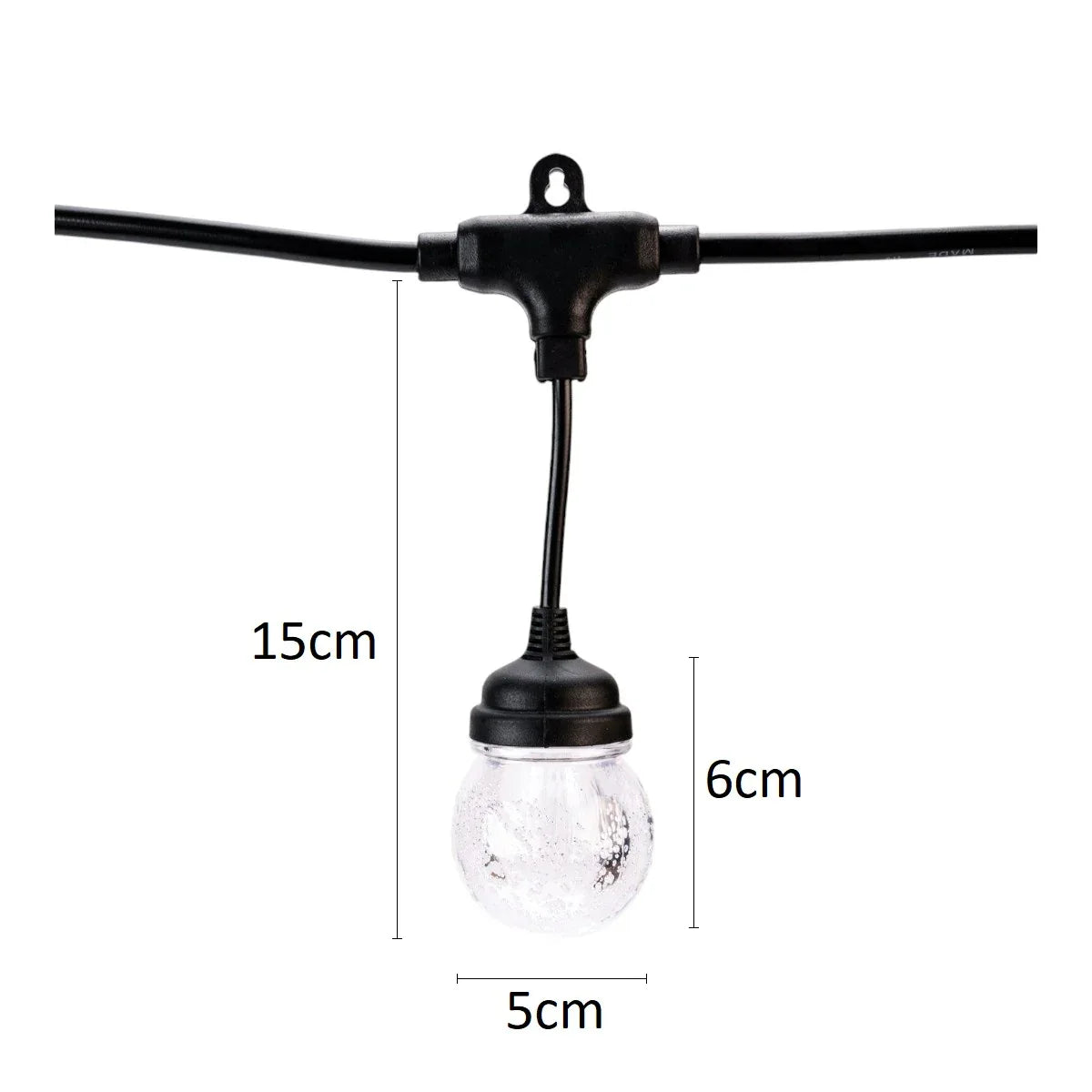Ghirlanda luminoasa, decorativa, interconectabila, Naimeed D6102, 5m, 10 Becuri LED, Lumina Multicolor