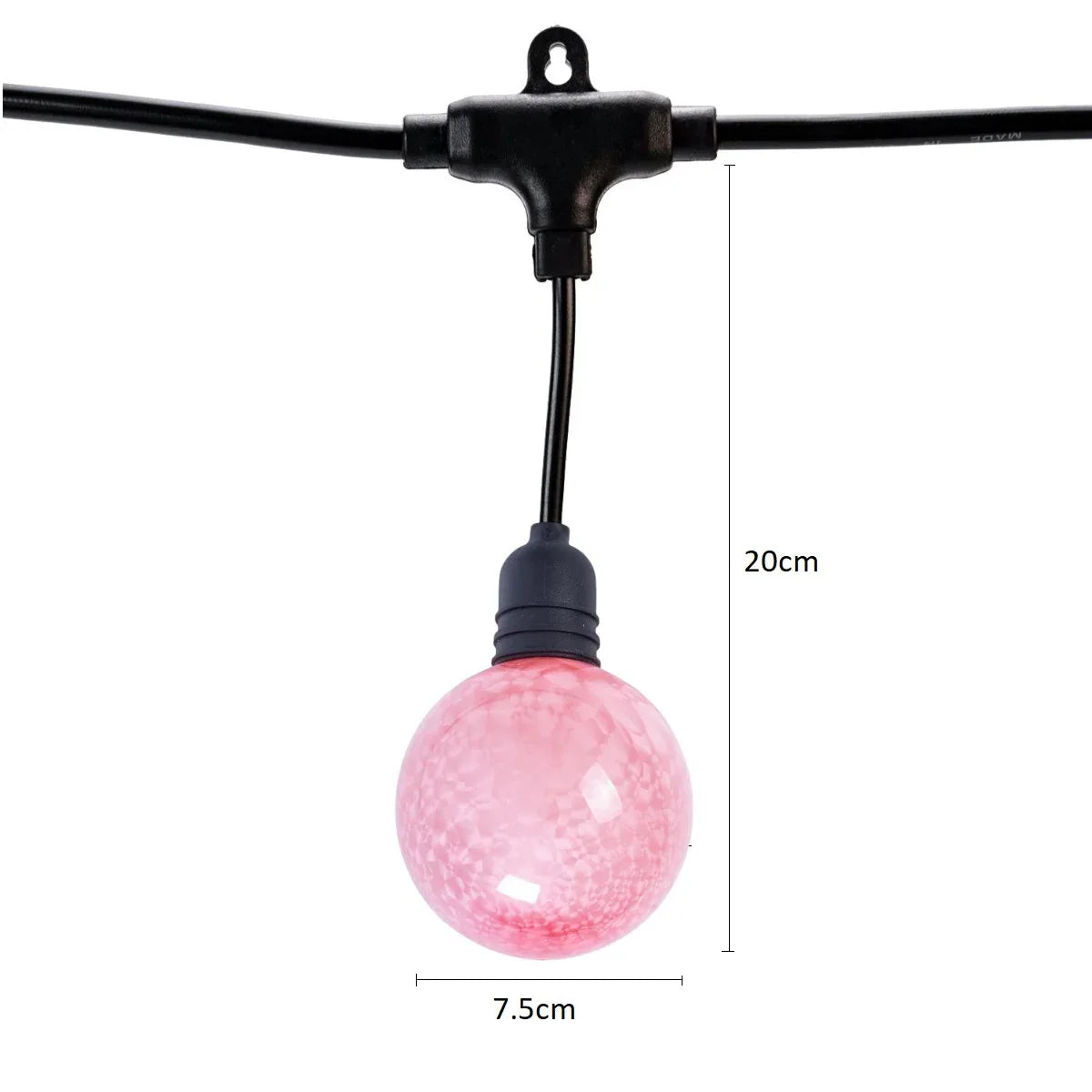 Ghirlanda luminoasa, decorativa, interconectabila, Naimeed D6108, 5m, 10 Becuri LED, Lumina Multicolor