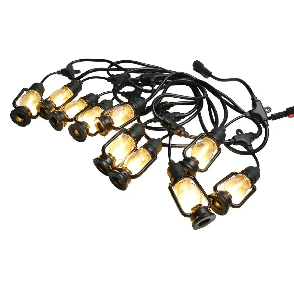 Ghirlanda luminoasa, solara, decorativa, interconectabila, Naimeed D6111, 5m, 10 Becuri LED, Lumina Alb Cald