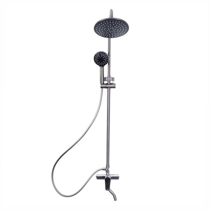 Coloana de dus, cu para fixa si para mobila, Naimeed D6136, 3 functii, otel inoxidabil, Argintiu