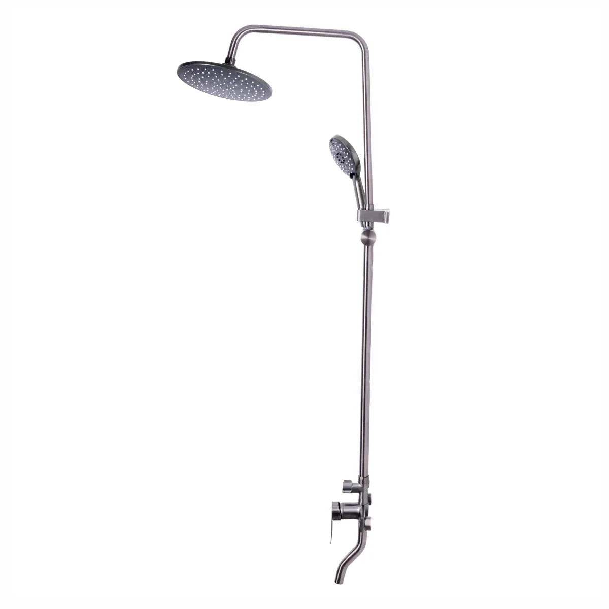 Coloana de dus, cu para fixa si para mobila, Naimeed D6136, 3 functii, otel inoxidabil, Argintiu