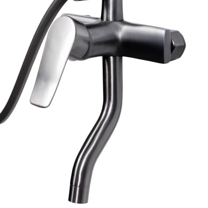 Coloana de dus, cu para fixa si para mobila, Naimeed D6136, 3 functii, otel inoxidabil, Argintiu