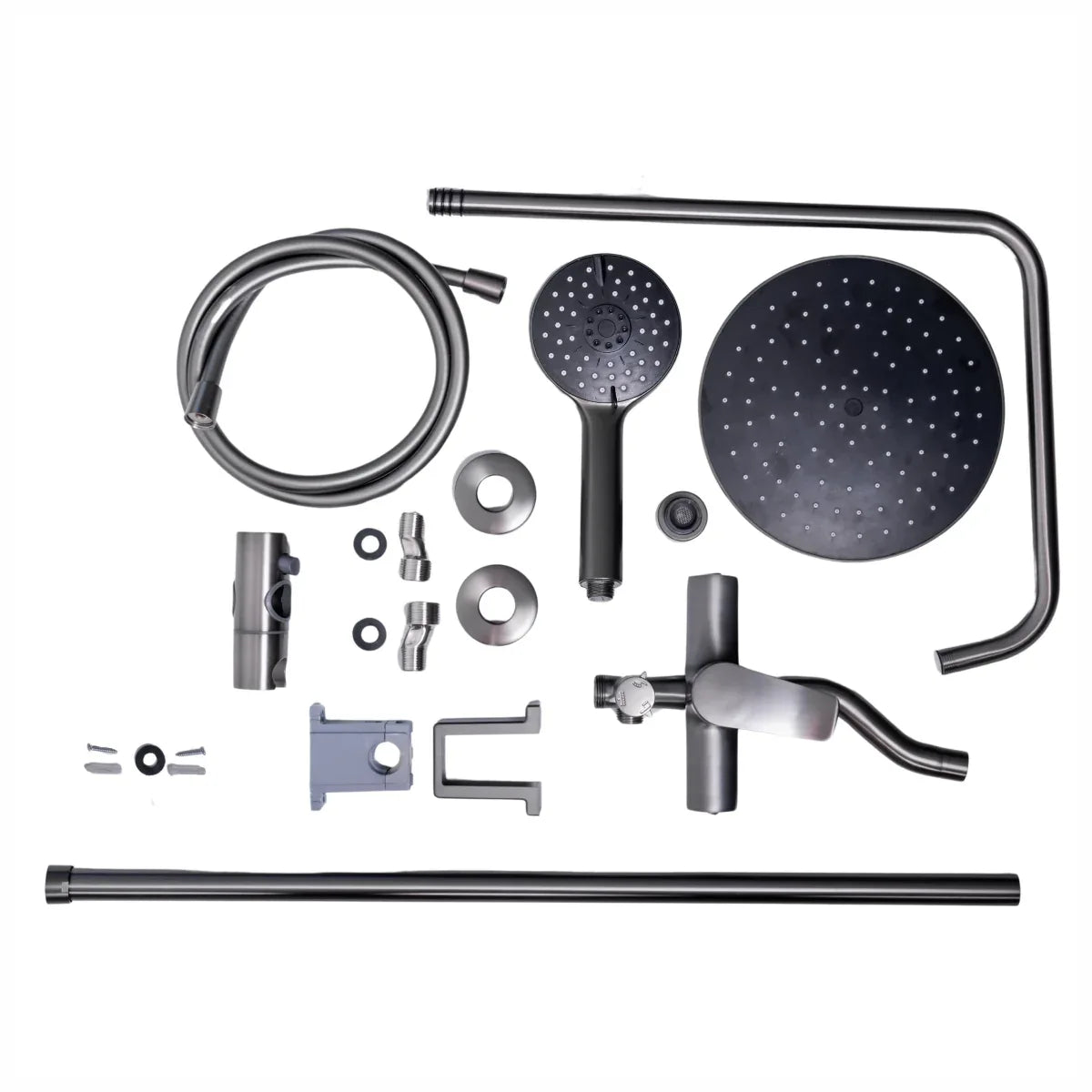 Coloana de dus, cu para fixa si para mobila, Naimeed D6136, 3 functii, otel inoxidabil, Argintiu