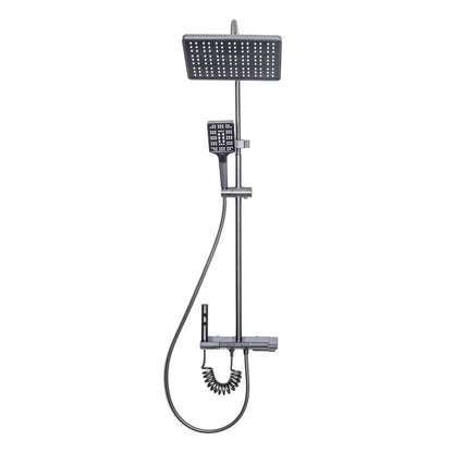 Coloana de dus, cu para fixa si para mobila, Naimeed D6138, 4 functii, otel inoxidabil, Argintiu