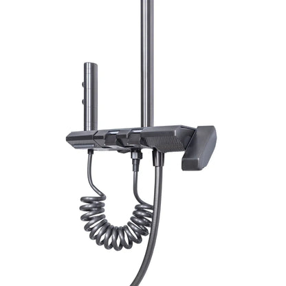 Coloana de dus, cu para fixa si para mobila, Naimeed D6138, 4 functii, otel inoxidabil, Argintiu