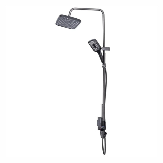 Coloana de dus, cu para fixa si para mobila, Naimeed D6139, 4 functii, otel inoxidabil, Gri