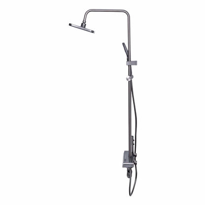 Coloana de dus, cu para fixa si para mobila, Naimeed D6143, 4 functii, otel inoxidabil, Argintiu