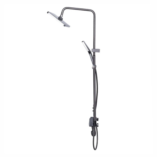 Coloana de dus, cu para fixa si para mobila, Naimeed D6144, 4 functii, otel inoxidabil, Argintiu