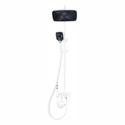 Coloana de dus, cu para fixa si para mobila, Naimeed D6149, 4 functii, otel inoxidabil, Alb