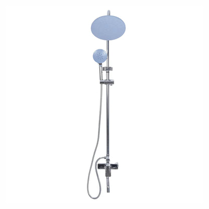 Coloana de dus, cu para fixa si para mobila, Naimeed D6151, 3 functii, otel inoxidabil, Argintiu