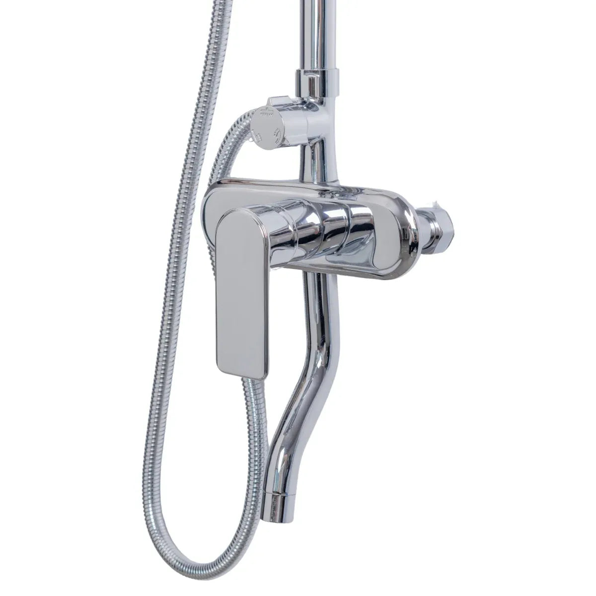 Coloana de dus, cu para fixa si para mobila, Naimeed D6152, 3 functii, otel inoxidabil, Argintiu