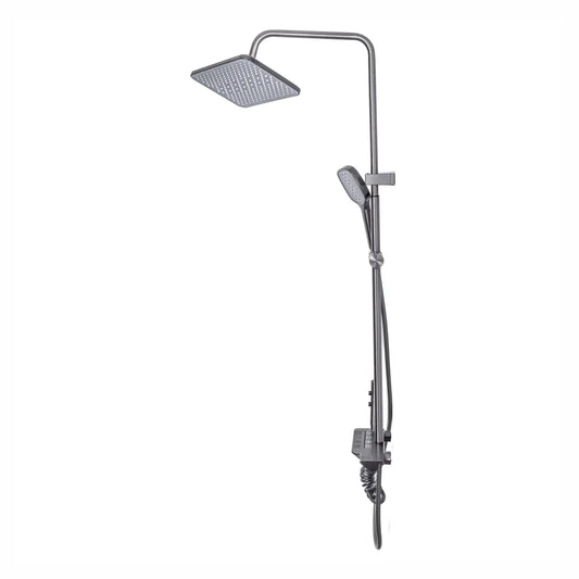 Coloana de dus, cu para fixa si para mobila, Naimeed D6157, 4 functii, otel inoxidabil, Gri