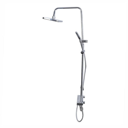 Coloana de dus, cu para fixa si para mobila, Naimeed D6160, 4 functii, otel inoxidabil, Gri