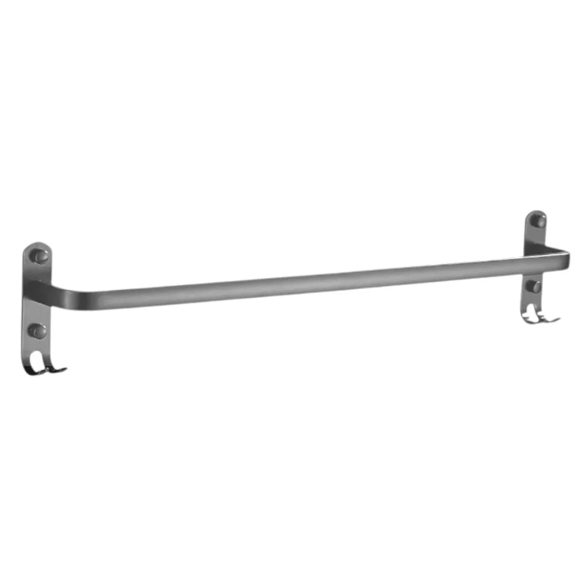 Suport prosoape din aluminiu cu carlige duble, Naimeed D6165, Gri