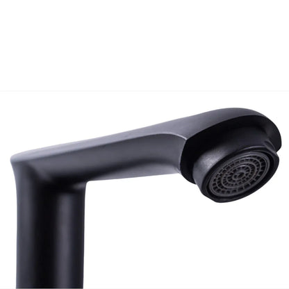 Baterie chiuveta pentru o singura alimentare cu apa, (cald sau rece), design modern, Naimeed D6184, Negru mat