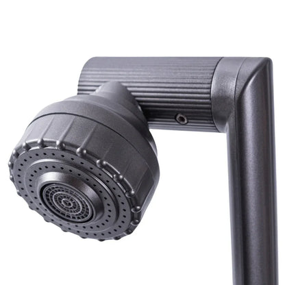 Baterie chiuveta pentru o singura alimentare cu apa, (cald sau rece), rotire 360°, multifunctionala, cu design modern, Naimeed D6186, Gri