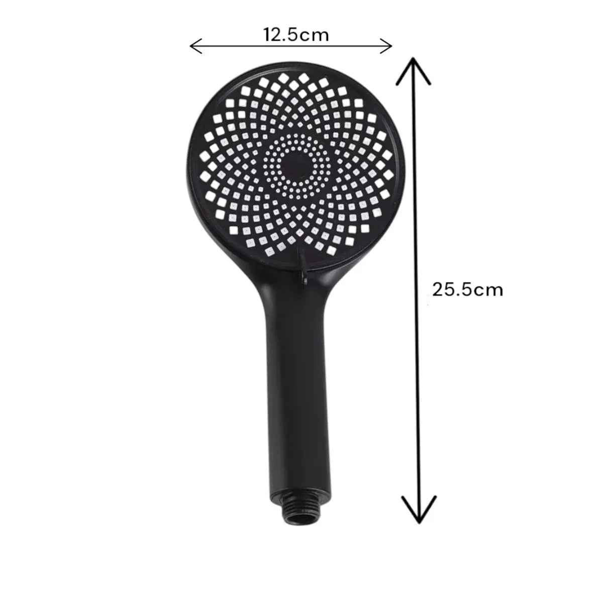 Para de dus universala, 3 moduri de jet, Naimeed D6189, 25.5x12.5cm, diametru 25cm, Negru