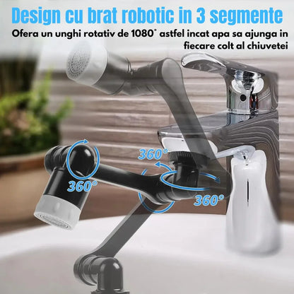 Extensie pivotanta pentru robinet, 2 moduri de pulverizare, Naimeed D6193, Negru