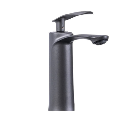 Baterie pentru baie cu design modern, Naimeed D6201, Gri mat