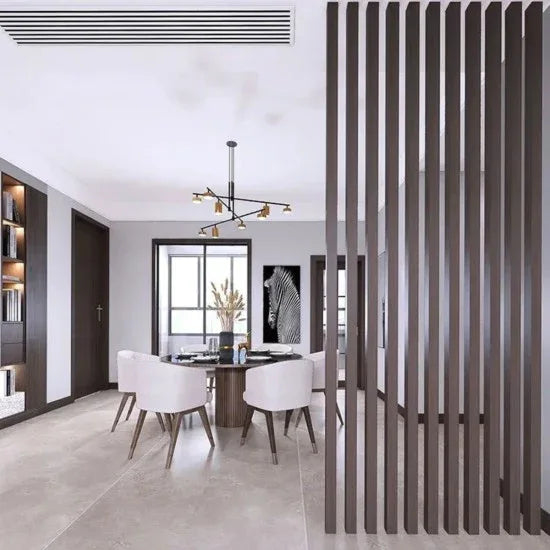 Set 5 profile Rectangular Decorativ Ranforsat WPC, Naimeed D6212, 260x10x5cm, Gri marmura