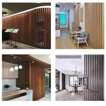 Set 5 profile Rectangular Decorativ Ranforsat WPC, Naimeed D6212, 260x10x5cm, Gri marmura