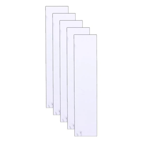 Set 5 profile Rectangular Decorativ Ranforsat WPC, Naimeed D6210, 260x10x5cm, Alb marmura