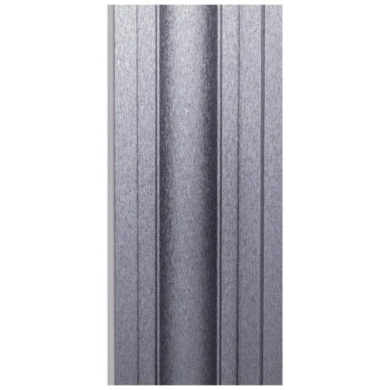 Set 5 panouri decorative, riflaj WPC, Naimeed D6228, 260x18x1.8cm, Gri metalizat