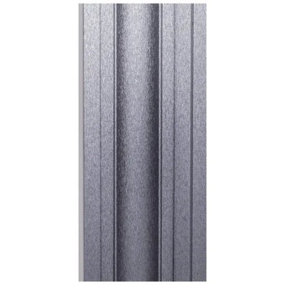 Set 5 panouri decorative, riflaj WPC, Naimeed D6228, 260x18x1.8cm, Gri metalizat