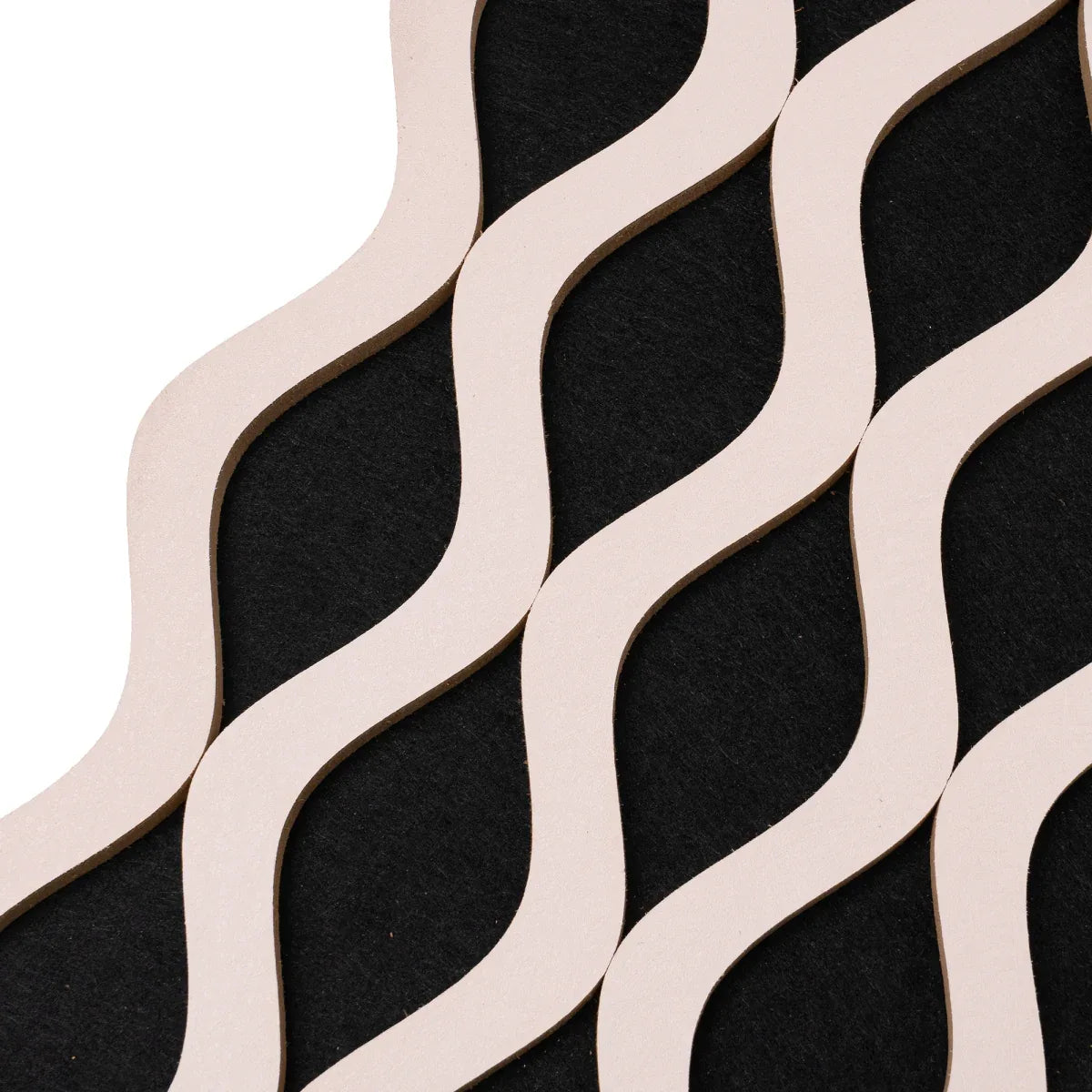 Set 3 Panouri riflaj acustic decorativ, MDF si pasla, Naimeed D6239, 240x30x1.8cm, Roz