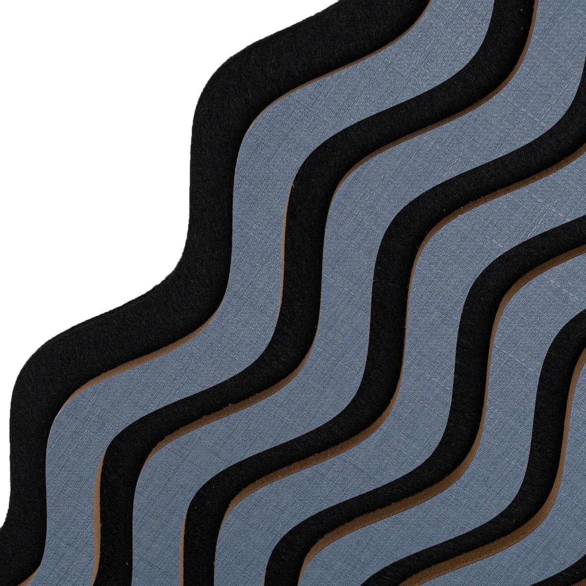 Set 6 Panouri riflaj acustic decorativ, MDF si pasla, Naimeed D6246, 240x30x1.8cm, Gri Inchis