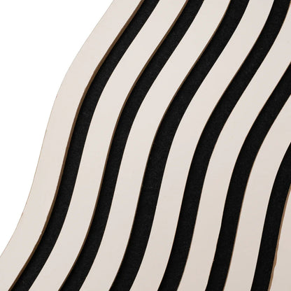 Set 3 Panouri riflaj acustic decorativ, MDF si pasla, Naimeed D6247, 240x30x1.8cm, Gri