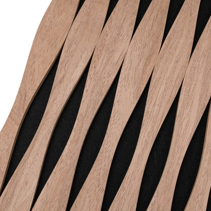 Set 3 Panouri riflaj acustic decorativ, MDF si pasla, Naimeed D6250, 240x30x1.8cm, Tec