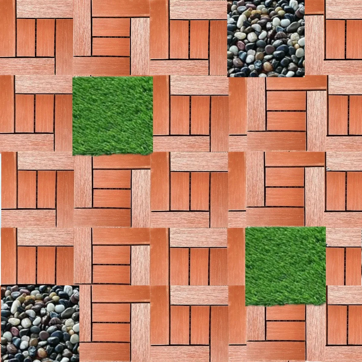 Dala deck terasa WPC, Naimeed D6252, 30x30x2cm, Visiniu