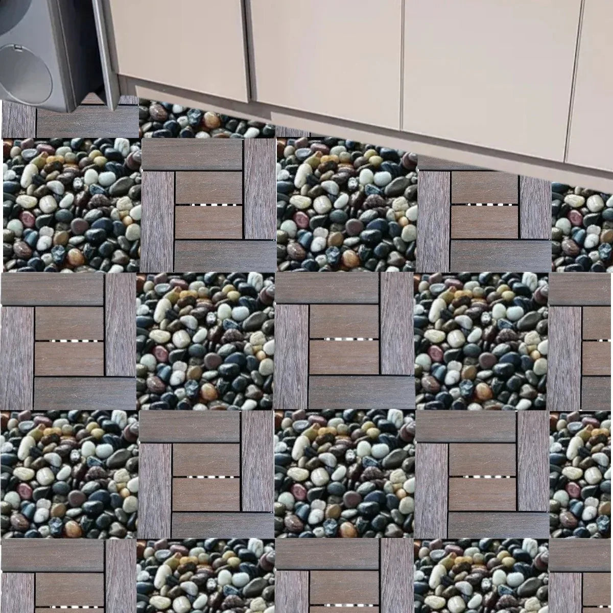 Dala deck terasa WPC, Naimeed D6253, 30x30x2cm, Maro