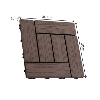 Dala deck terasa WPC, Naimeed D6253, 30x30x2cm, Maro