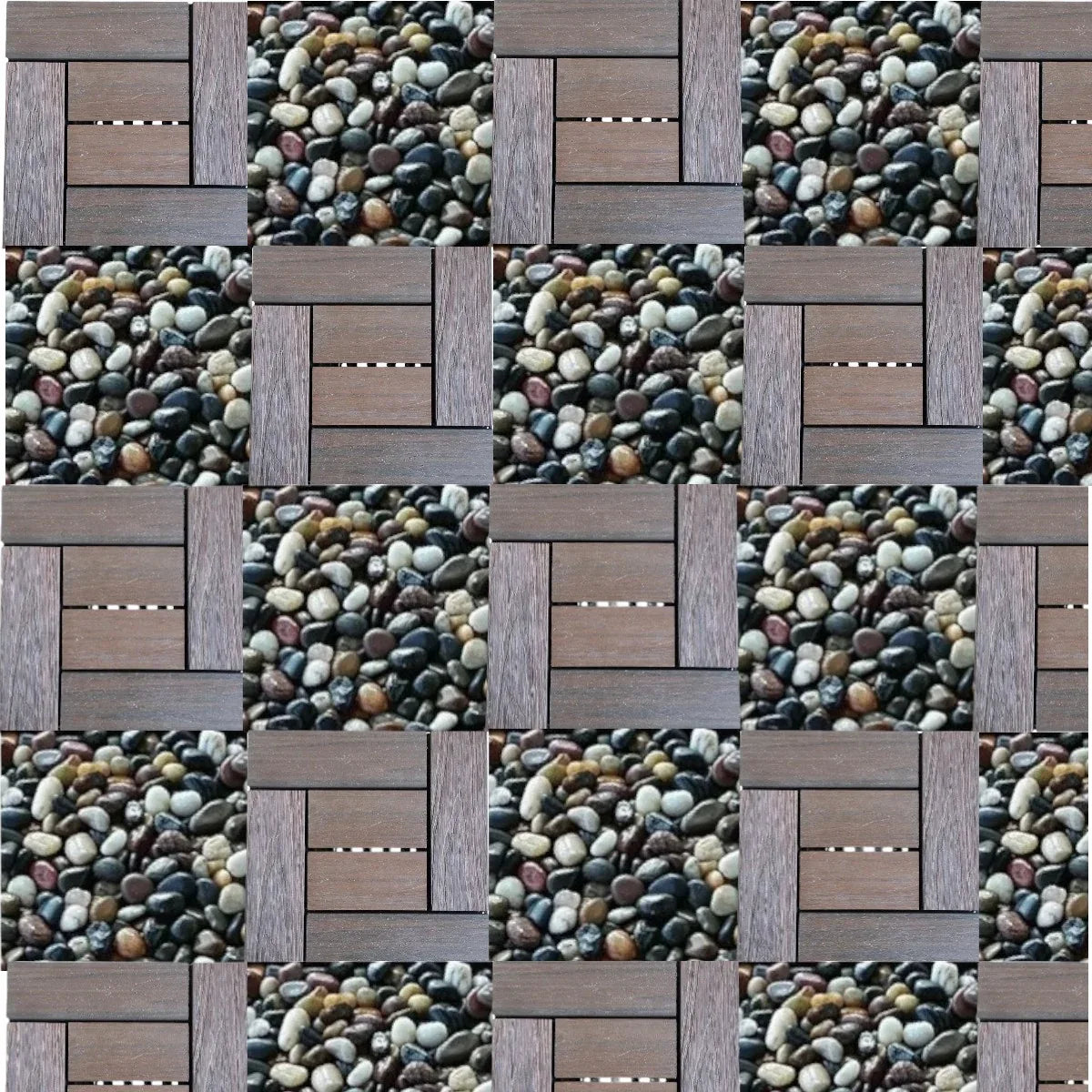 Dala deck terasa WPC, Naimeed D6253, 30x30x2cm, Maro