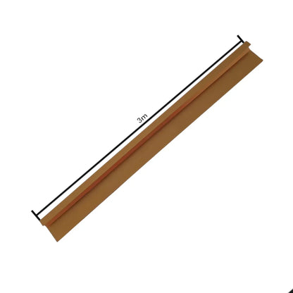 Set 3 profile de colt exterior, ascutit, pentru imbinarea panourilor cristal carbon si carbune de bambus, Naimeed D6332, aluminiu, 300x0.5cm, Auriu