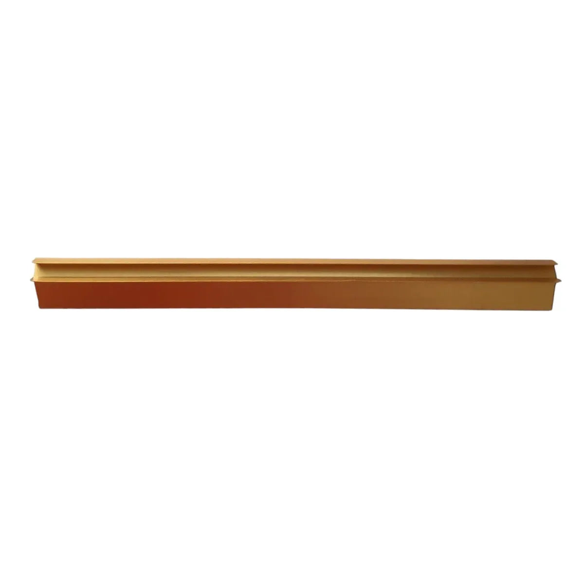 Set 3 profile de colt exterior, ascutit, pentru imbinarea panourilor cristal carbon si carbune de bambus, Naimeed D6332, aluminiu, 300x0.5cm, Auriu