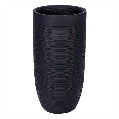 Ghiveci ecologic, Eco-friendly, Naimeed D6339, Mare, din materiale minerale, Negru, 75X41x41cm