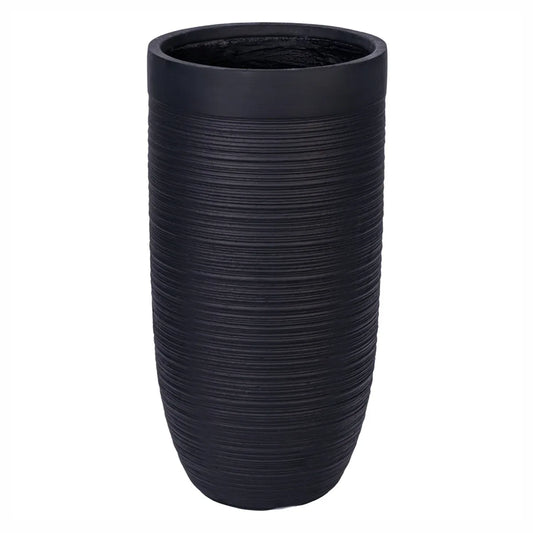 Ghiveci ecologic, Eco-friendly, Naimeed D6339, Mare, din materiale minerale, Negru, 75X41x41cm